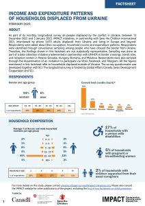 IMPACT Ukrainian refugee income-expenditure factsheet (2022-12-13 – 2023-01-05)