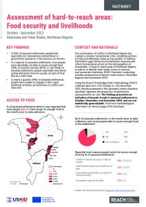 Hard-to-Reach Areas in Northeast Nigeria: Food Security and Livelihoods Factsheet, Oct-Dec 2022