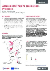 Hard-to-Reach Areas in Northeast Nigeria: Protection Factsheet, Oct-Dec 2022