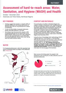 Hard-to-Reach Areas in Northeast Nigeria: WASH and Health Factsheet, Oct-Dec 2022