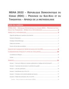 REACH RDC Note Méthodologique MSNI 2022