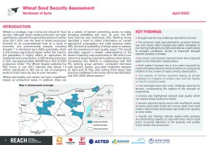 REACH Syria Northeast Seed Security Assessment Situation Overview - April 2022